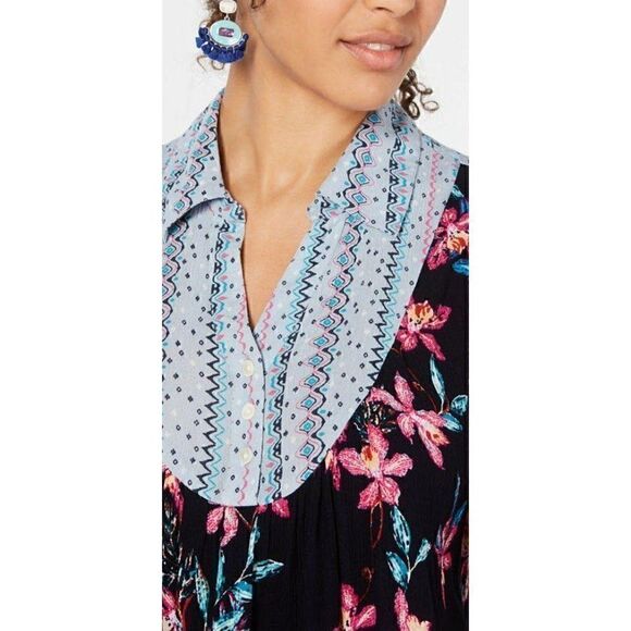 Style & Co Blue Sleeveless Floral Top‎ size XL NEW - Picture 8 of 8